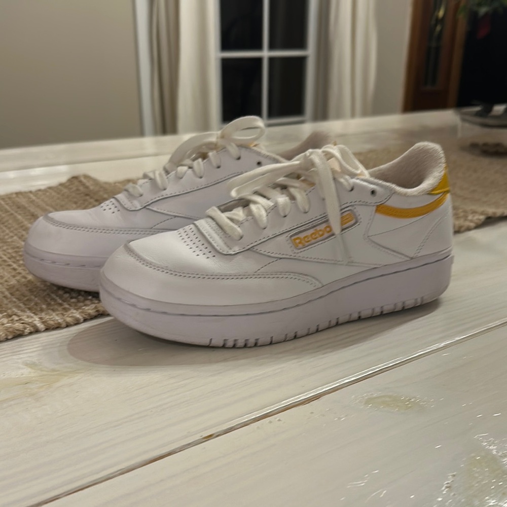 Reebok White and Yellow Sneakers